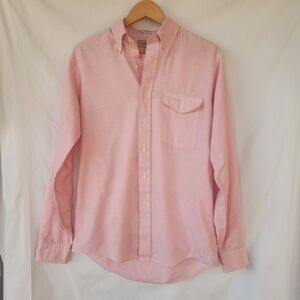 L.L. Bean Pink Oxford Button Down Shirt 15.5 36 Classic Fit 60% Cotton Easter
